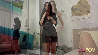 LezPOV showcases lesbian POV fingering and strapon compilation