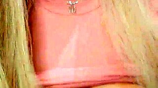 Rosadita transexual beauty strokes her hard polla in a steamy crossdressing display.