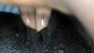 in her homemade video, the black beauty masturbates her wet pussy solo