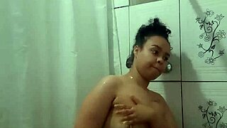 Latina Teen 18+ Teases in Shower While Fingering Her Tight Pussy