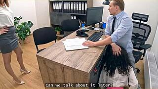 Vip4k Bank Lady Boss Enjoys Stockings and Naughty Office Orgasms with Subordinate