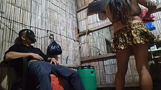 mature military woman meets her boss and begs for his big cock in her pussy