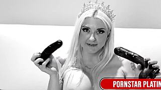 Blonde slut leya falcon's tight pussy begs for big dildos