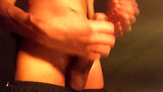 Hot Guy with Huge Cock Cant Resist Masturbating at Home