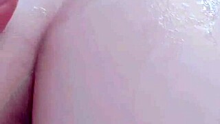 Wealthy slender housewife meets young lover