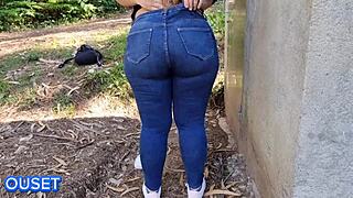 sex in the forest with curvy latina shaking her huge ass