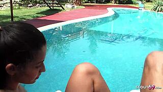 I got picked up by old tourist for poolside rough sex