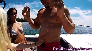 Teens getting fucked on the yacht! 😏