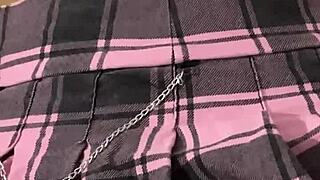 Teen 18+ in Miniskirt Begs Master for Anal in Home Video