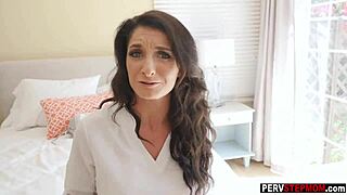 Cougar milf stepmom helps stepson with a big problem