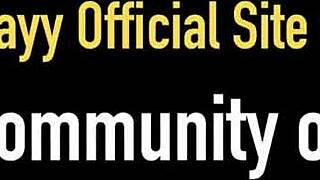 Blonde Nina Kayy rides her huge dildo by the pool