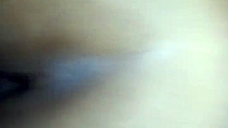 Clapping her tight pussy with raw power