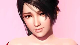 doa5 momiji poses topless with big ass in gravure studio! close up!
