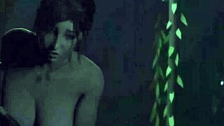 3D hot brunette solo masturbation, big tits POV moaning!