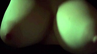 artemisia love's big tits bouncing slowly in close up, feeling so sexy and alone