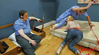 Intense rough anal punishment with piss facial for big ass blonde