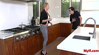 Stepmother shocked by stepson's cock bigger than stepdad's in hardcore action