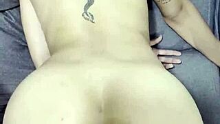 Teen rides stepbrother's cock intensely in doggy style