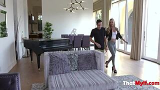 Stepmother shocked by stepson's cock bigger than stepdad's in hardcore action