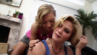 ginger lynn and ally kay get into hot lesbian licking and scissoring