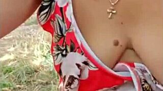 blonde milf masturbates to intense orgasm with natural tits