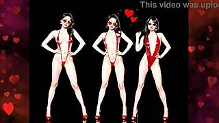 Valentine's Day Breast Expansion Dance with Asian Beauties