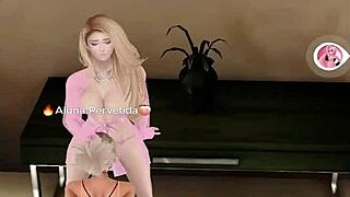 the teacher punishes her student in a lesbian encounter, it's intense.