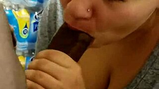 i'm sucking big black cock at work during break