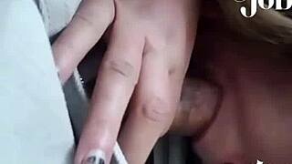 Deepthroating big cock in Camden NJ car, swallowing at 6am