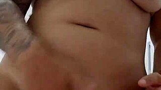 Young exhibitionist tries to convince her man to leave his wife