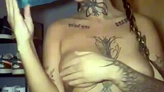 big titty goth fingers herself hard till she cums