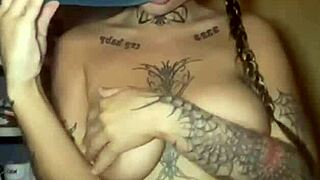 big titty goth fingers herself hard till she cums