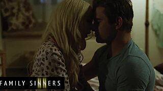 Family Sinners - Hot Blondie Gets Over Boyfriend By Comforting Stepbro