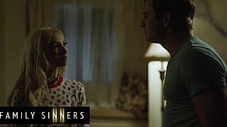 Family Sinners - Hot Blondie Gets Over Boyfriend By Comforting Stepbro