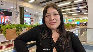 French latina valentina found in mall casting.