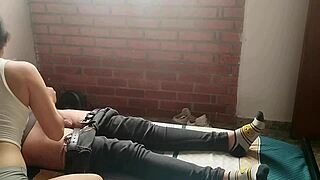 Horny Jovencita Masturbates Me and Sucks My Load with Her Mouth