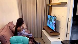 Magrinha Mandrake gives wet pussy blowjob to monster cock endowed guy - want to see?