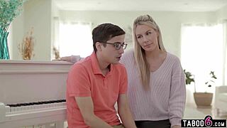 Busty milf piano teacher bunny madison screws young 18+ student for motivation