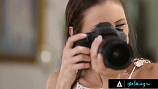 at girlsway, the sexy photographer couldn’t resist her model. they got wild after the nude shoot.