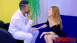 Beautiful redhead came to my office and we fucked.