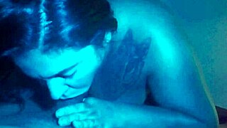 Pornstar sensualizes and deepthroats monster cock