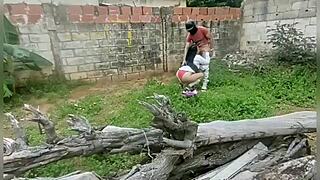 colegiala with big tits gets taken to abandoned house for some fun