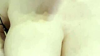 My pregnant wife drives me crazy sucking her big milky tits with raw passion