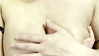 My pregnant wife drives me crazy sucking her big milky tits with raw passion