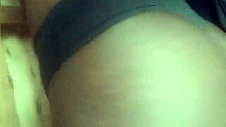 Sexyjayla254 feels excited showing big ass in homemade close-up shemale solo