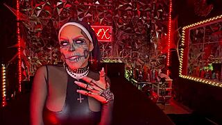 This sinister nun is giving hot JOI straight from hell! 😈