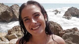 Fucking on the Beach With My Stepsister as Bathers Watch Us. Public Sex Feels So Wild!