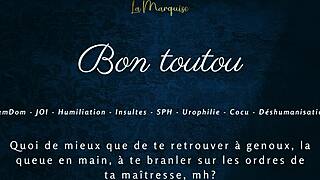 French Femdom Gives Jerk Off Instructions In Humiliating Cuckold Scenario