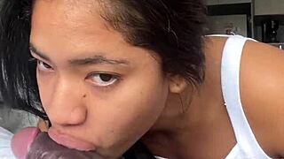 i invited my friend over when parents were away and ended up with huge bbc in my mouth