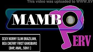 Hey Bea Cherry, ready for your first gangbang? Five monster cocks pounding deep, double anal, and foot fetish action - can you handle it?